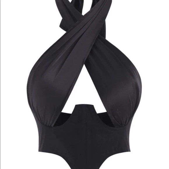 satin underbust halter neck top